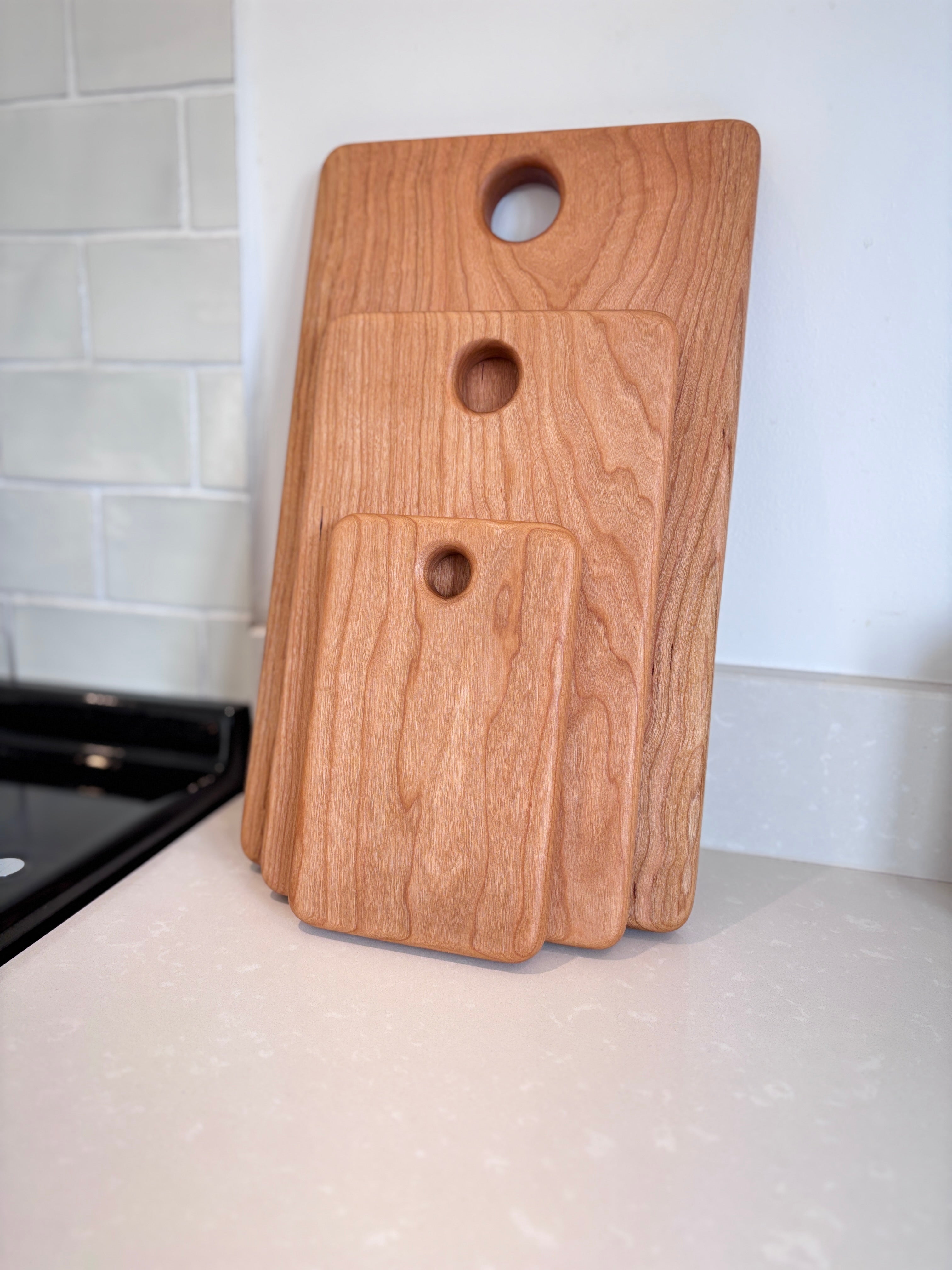 English Cherry Chopping Board Set