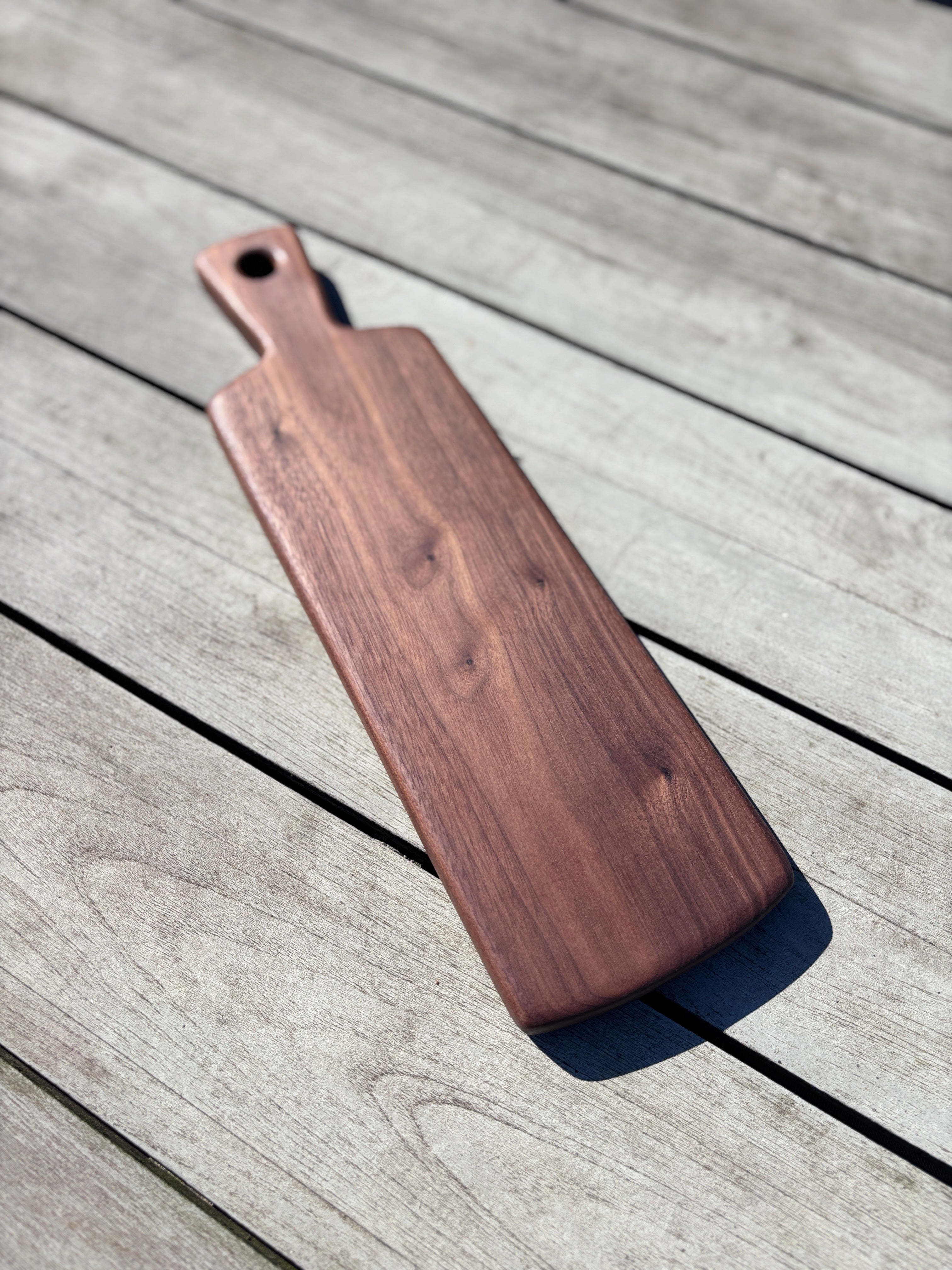 Narrow Black Walnut Charcuterie Board