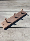 English Walnut Coat Rail - 3 Pegs
