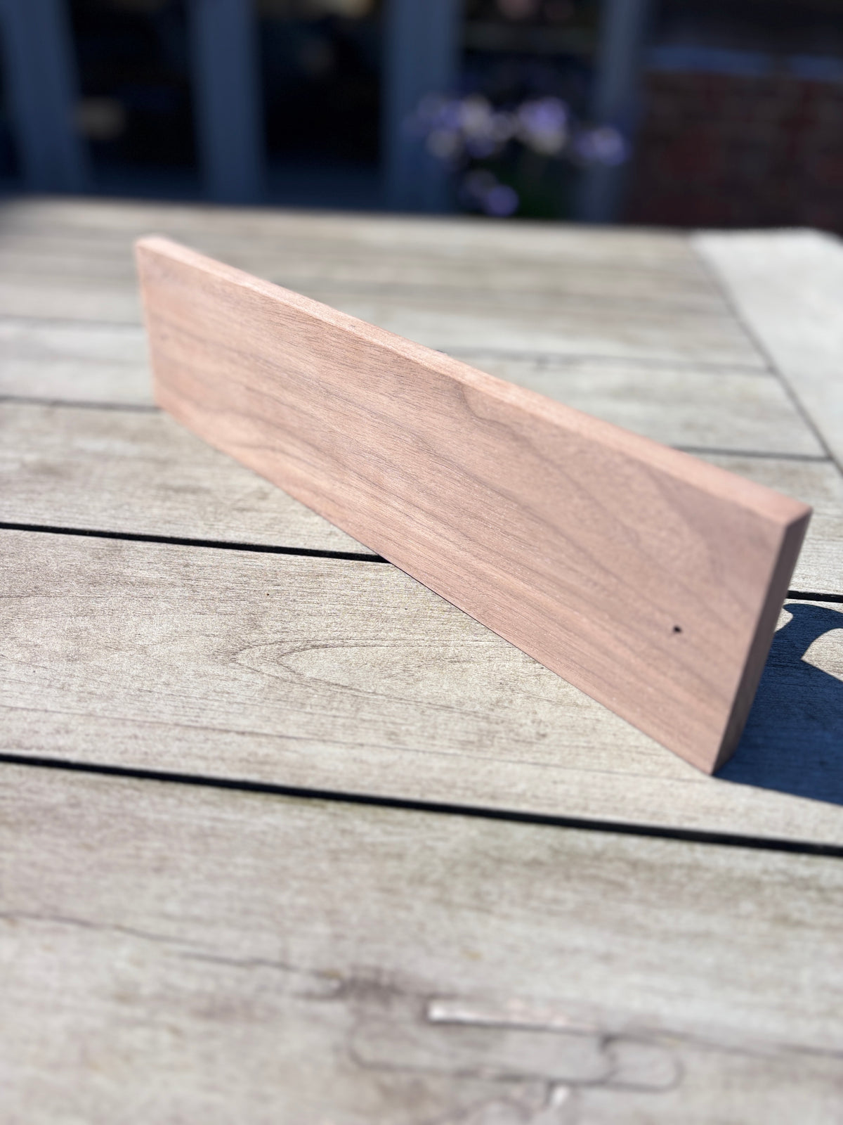 English Walnut Coat Rail - 3 Pegs