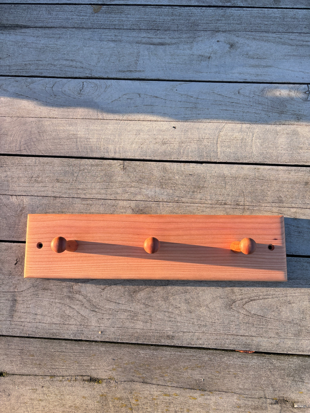 English Cherry Peg Rail - 3 Pegs