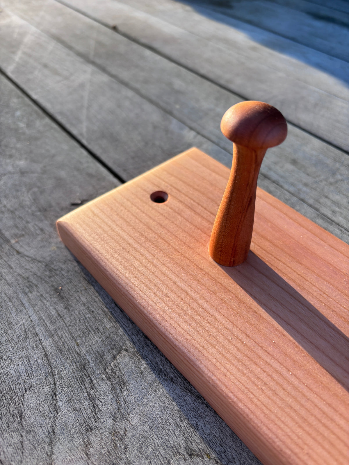 English Cherry Peg Rail - 3 Pegs