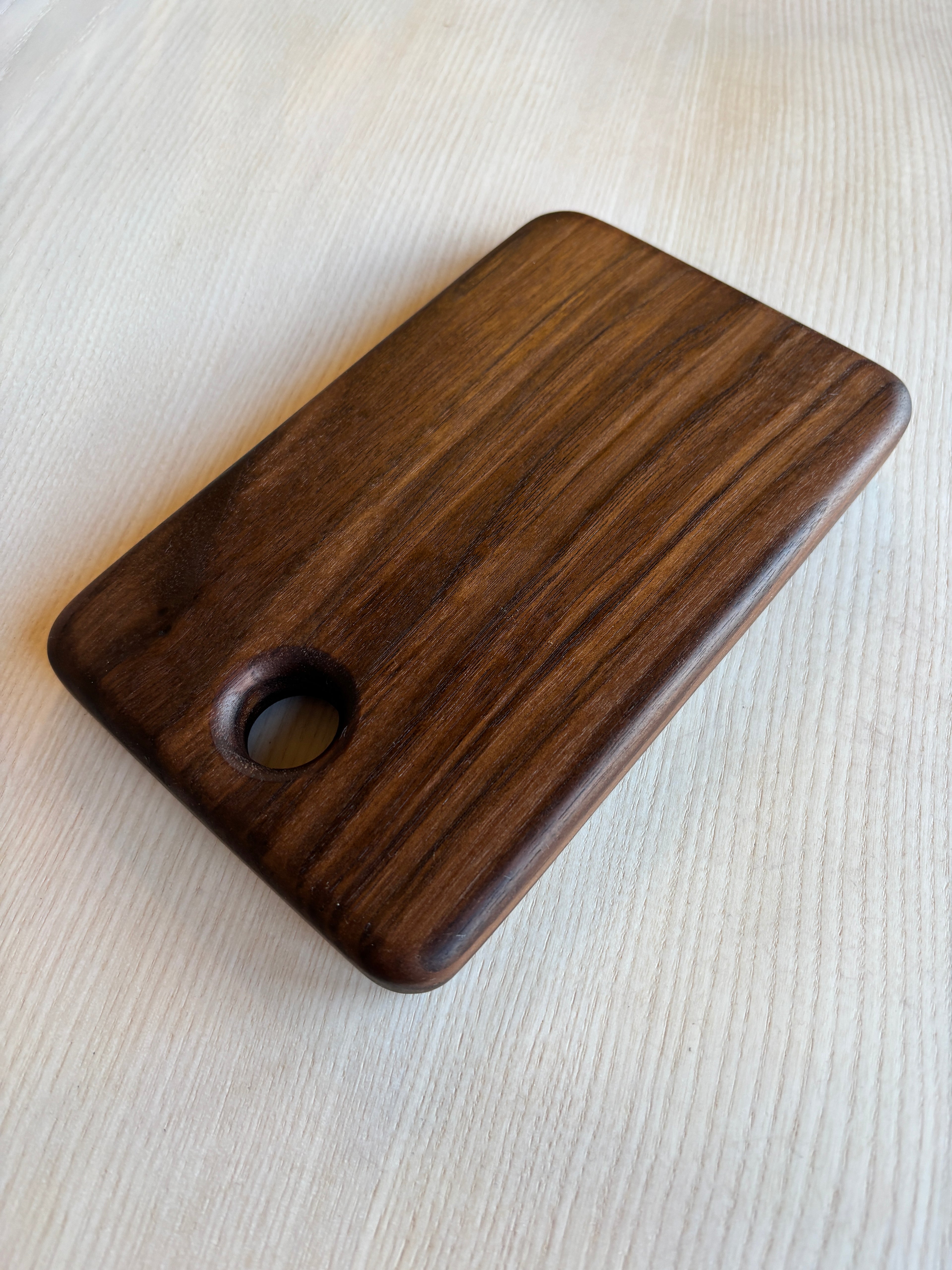 Handmade small walnut chopping board 