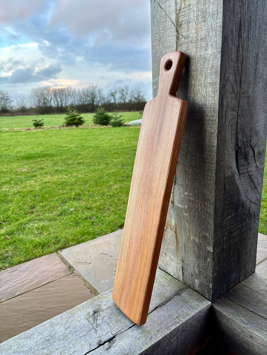 Narrow English Elm Charcuterie Board