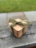 Handmade set of 6 oak coasters 