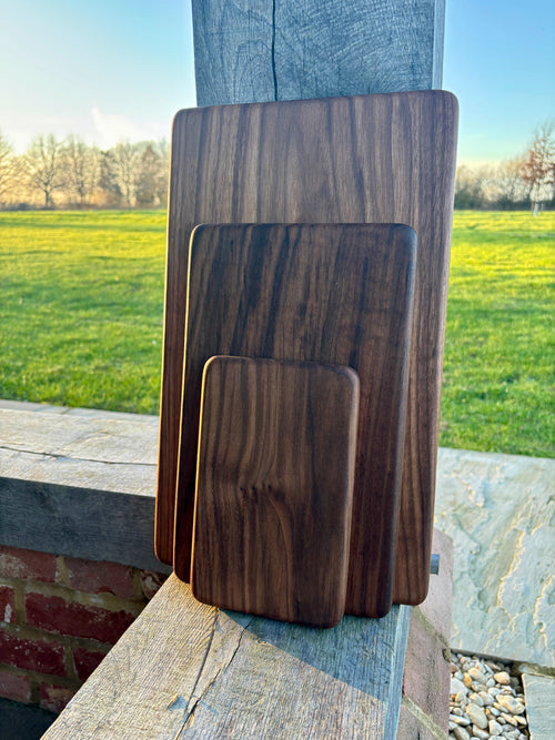 Black Walnut Chopping Board Set