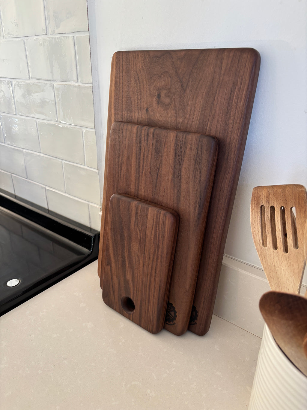 Black Walnut Chopping Board Set