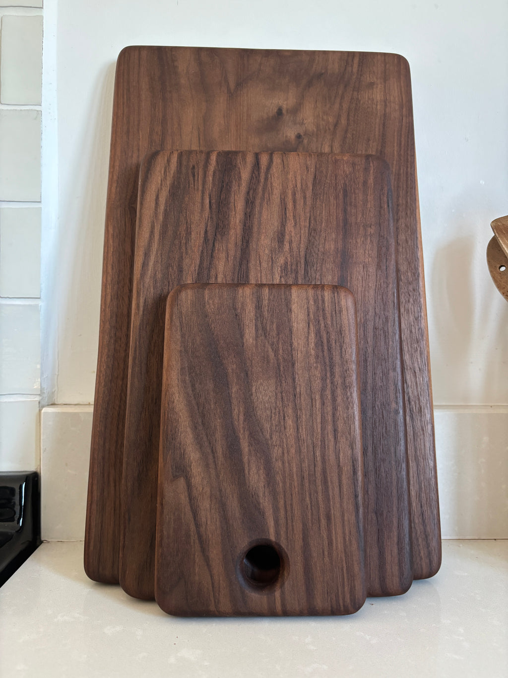 Black Walnut Chopping Board Set