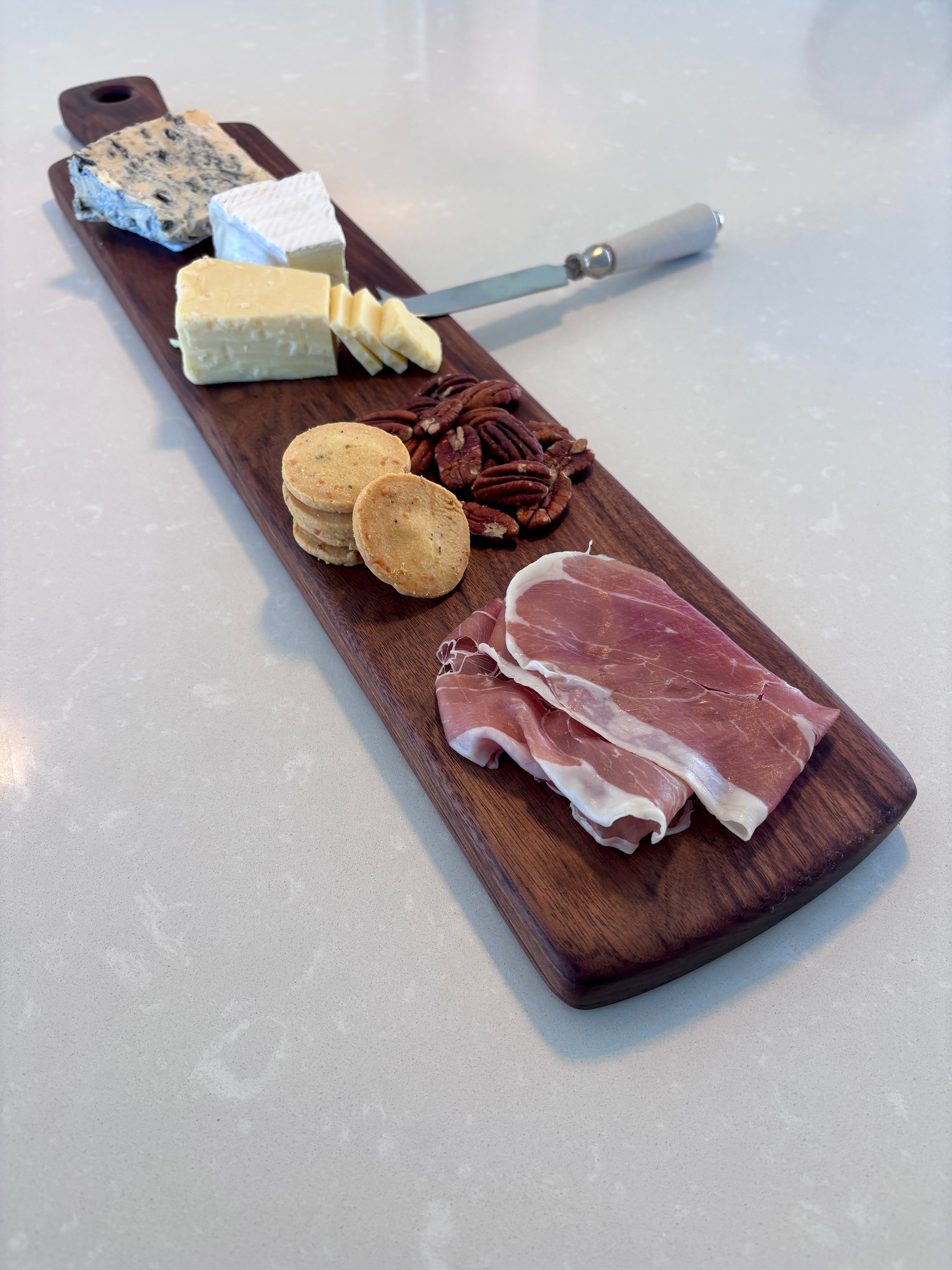 Narrow Black Walnut Charcuterie Board