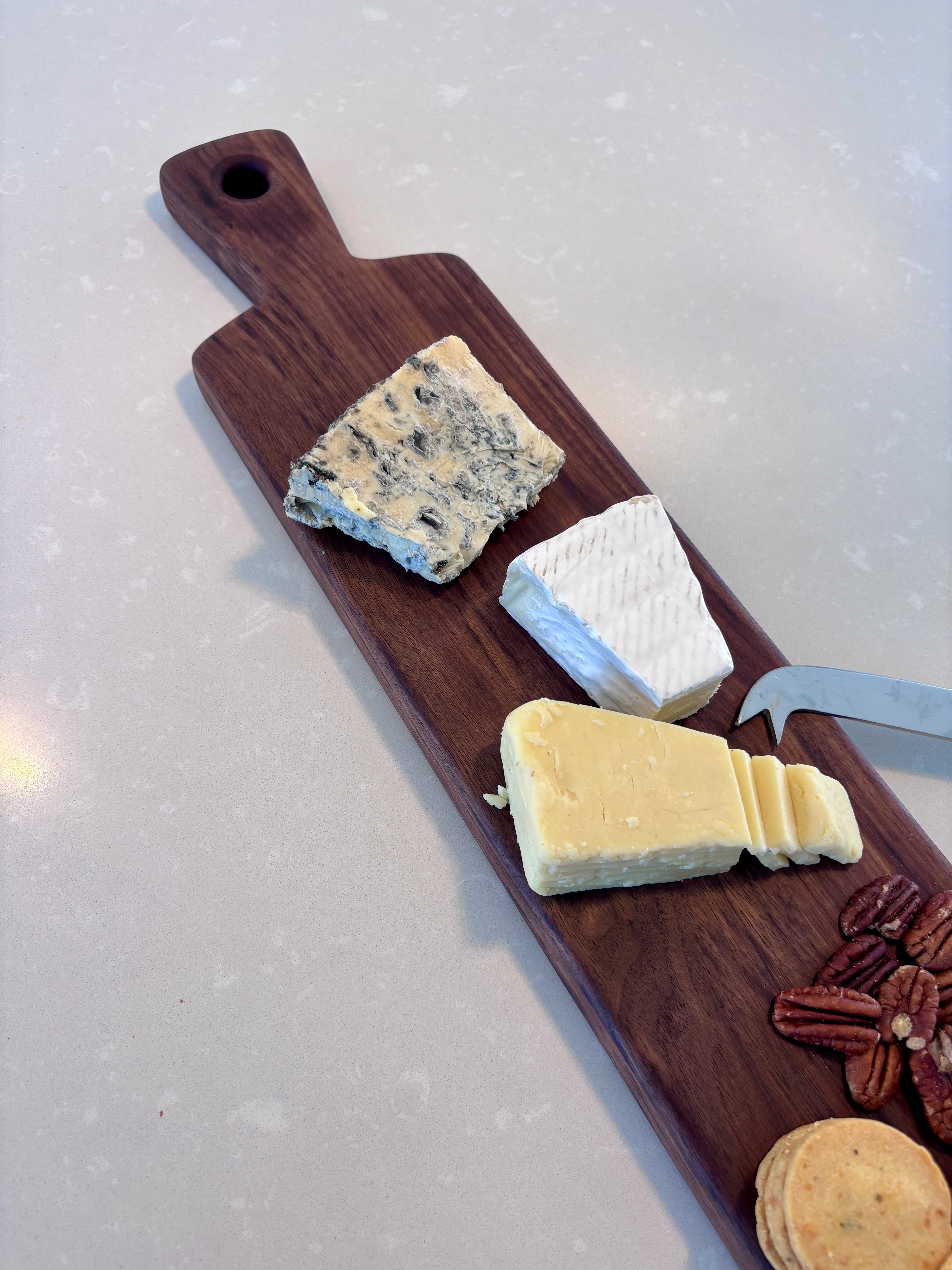 Narrow Black Walnut Charcuterie Board
