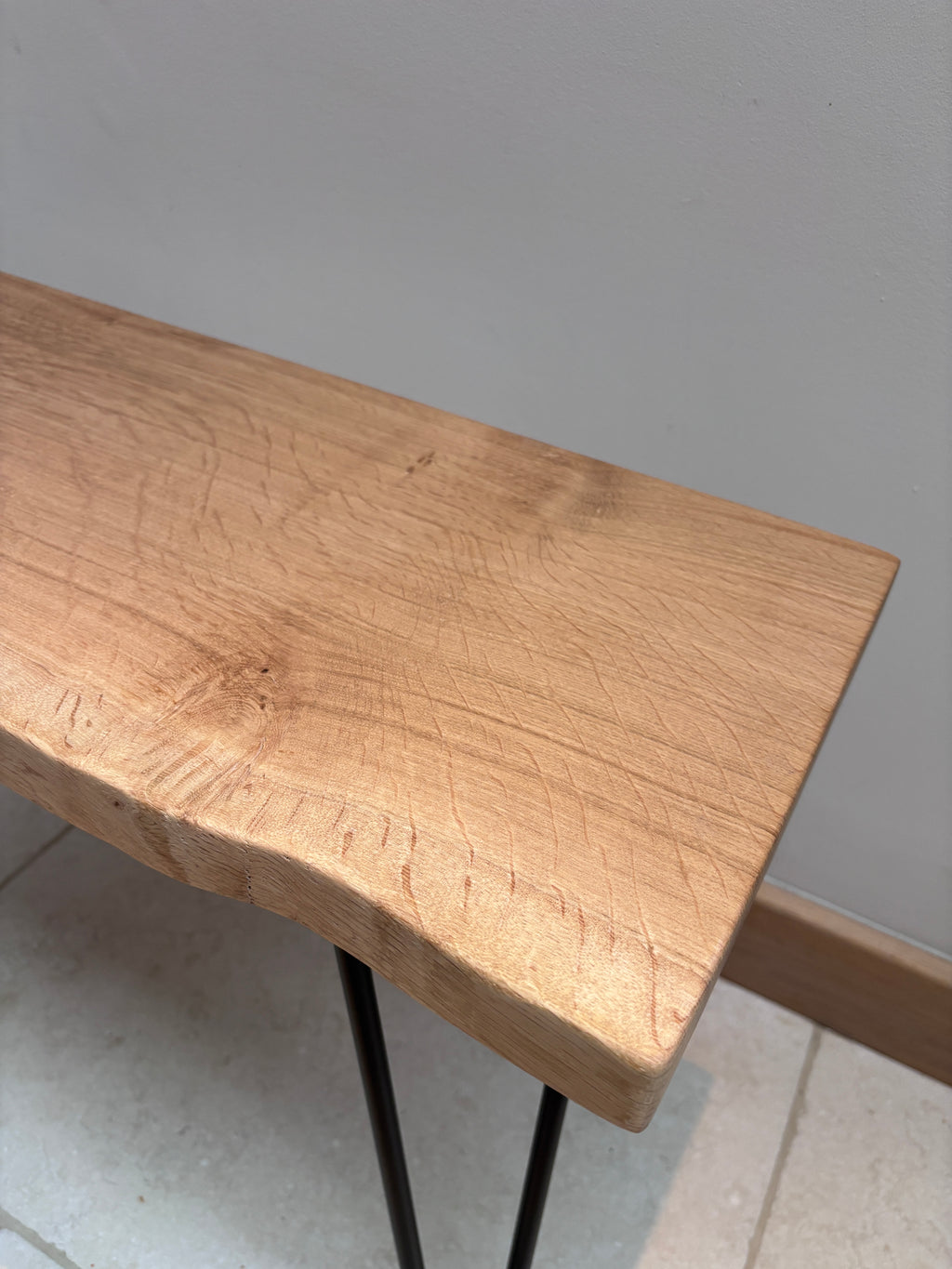 Waney Edge English Oak Bench